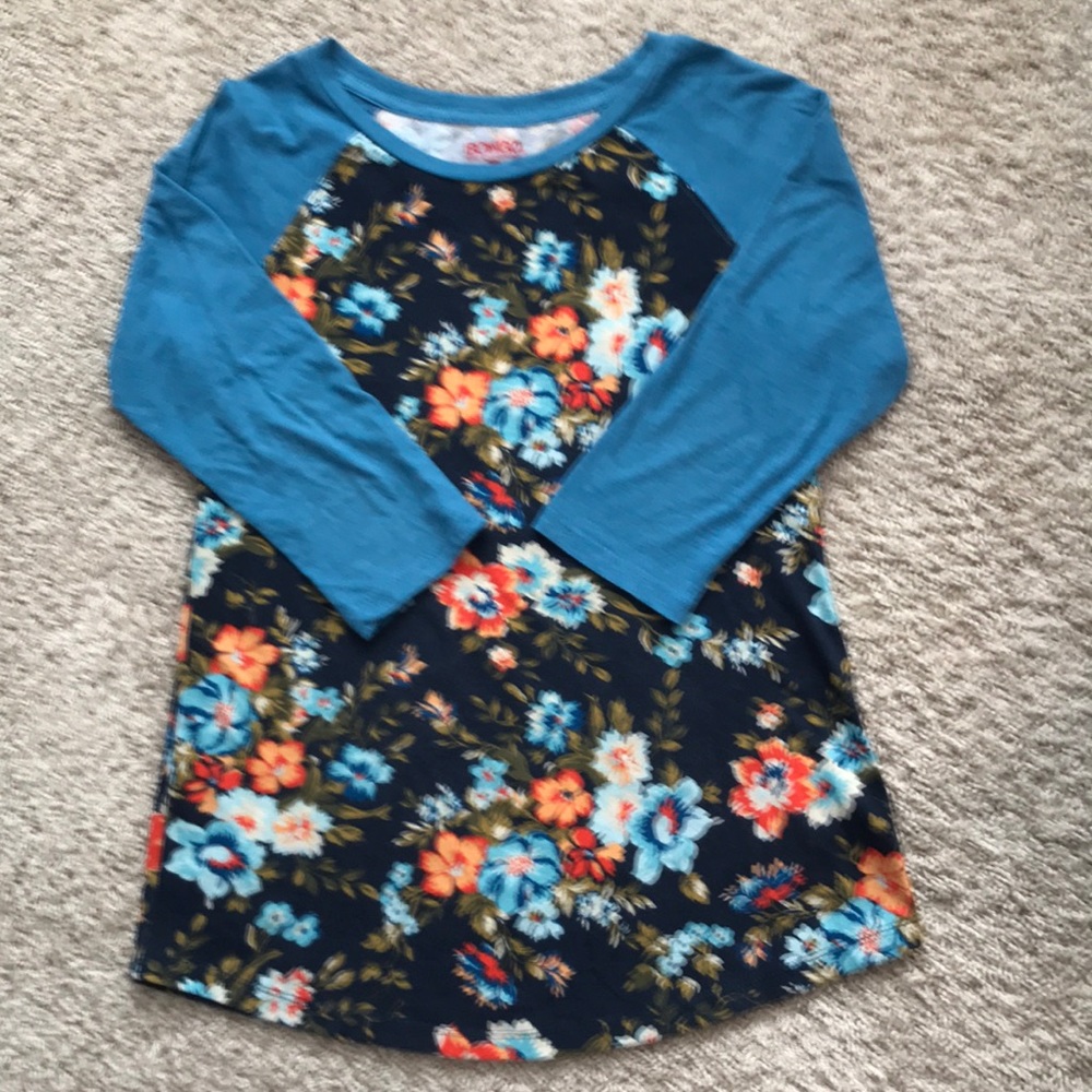 Girls floral print tunic top by Bongo